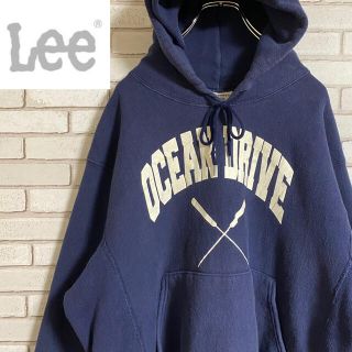 リー(Lee)の90s 古着 リー USA製 パーカー リバースウィーブ ビッグシルエット(パーカー)