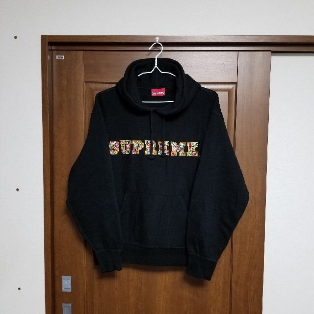 Supreme Jewels Hooded パーカー Ｓ ブラック キラキラパーカー