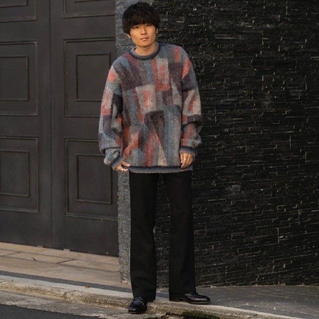 yoke 20aw paul jacquard crew knit