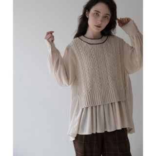 idem Cable Knit Docking Blouse(シャツ/ブラウス(長袖/七分))