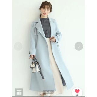 アプワイザーリッシェ ロングコート(レディース)(ブルー・ネイビー アプワイザーリッシェ ロングコート(レディース)(ブルー・ネイビー