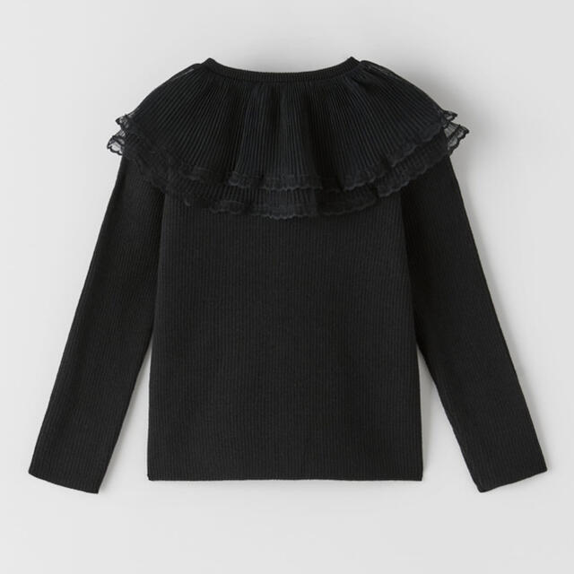 ZARA KIDS(ザラキッズ)の【新品未使用】ザラガール　ZARA チュールフリルニットカーディガン　116 キッズ/ベビー/マタニティのキッズ服女の子用(90cm~)(カーディガン)の商品写真