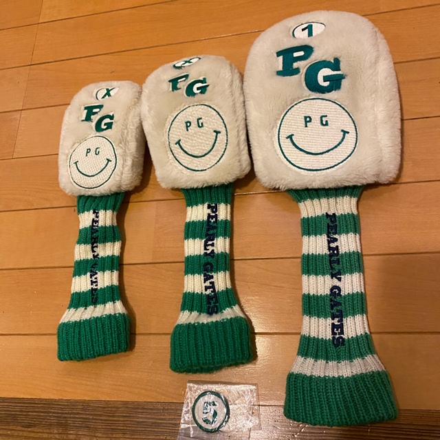 パーリーゲイツ PEARLY GATES ボアヘッドカバー セット! 白 緑
