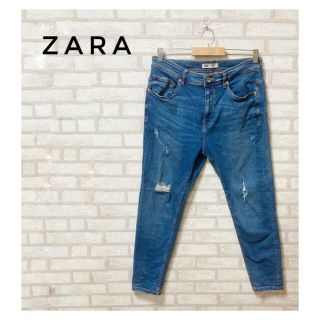 ザラ(ZARA)のZARA メンズ ダメージデニム ジーンズ L 青系(デニム/ジーンズ)