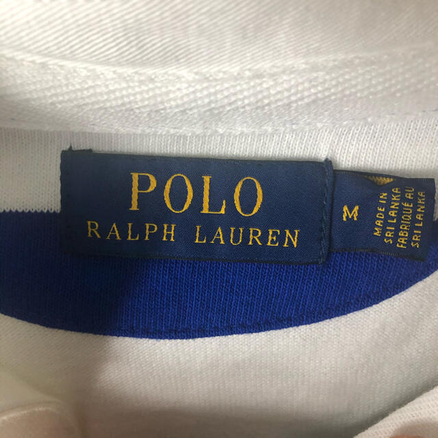 POLO RALPH LAUREN(ポロラルフローレン)の【美品】POLO RALPH LAUREN ラガーシャツ ブルー×ホワイト メンズのトップス(ポロシャツ)の商品写真