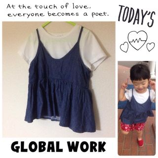 グローバルワーク(GLOBAL WORK)のキャミレイヤードT♡(Tシャツ/カットソー)