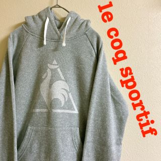 ルコックスポルティフ(le coq sportif)のルコックスポルティフ　メンズ　デカロゴ　裏起毛パーカー　グレー　S サイズ(パーカー)