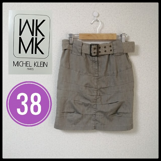 MK MICHEL KLEIN(エムケーミッシェルクラン)の【MKMICHEL KLEIN】カジュアルタイトスカート レディースのスカート(ミニスカート)の商品写真