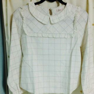 フラワー(flower)のprim check blouse✲*ﾟ(シャツ/ブラウス(長袖/七分))