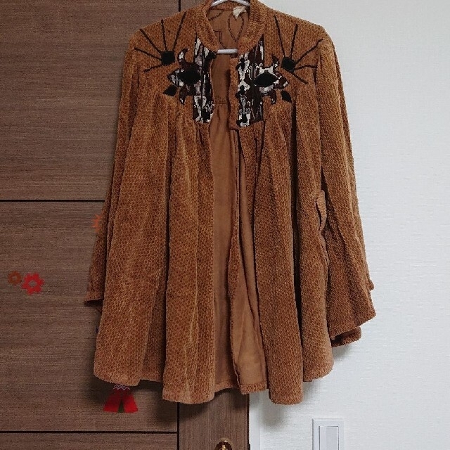 本格 エスニック ポンチョ レディースのジャケット/アウター(ポンチョ)の商品写真