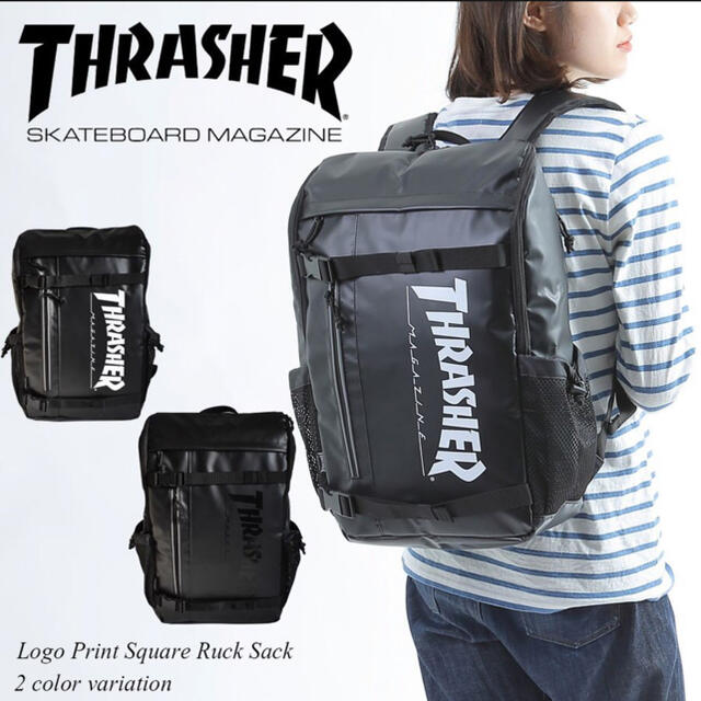 THRASHER(スラッシャー)のスラッシャー　ステッカー付き　リュック メンズのバッグ(バッグパック/リュック)の商品写真