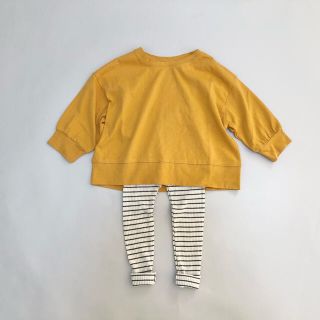 新品 オーバーサイズロンT 女の子 男の子 秋 冬 無地 トップス(Tシャツ/カットソー)