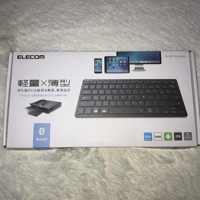 ELECOM(エレコム)のELECOM  TK-FBP102BK 軽量 薄型 キーボード スマホ/家電/カメラのPC/タブレット(タブレット)の商品写真