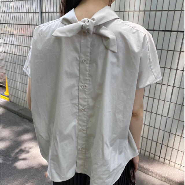 AMERI 2WAY BACKWARDS SHIRT ピンク