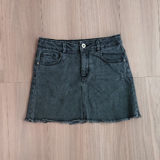 ザラキッズ(ZARA KIDS)のZARA デニムスカート ブラック 140cm(スカート)