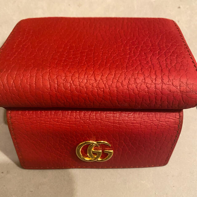 Gucci(グッチ)のGUCCI 〔プチ マーモント〕レザー 三つ折り ウォレット レディースのファッション小物(財布)の商品写真