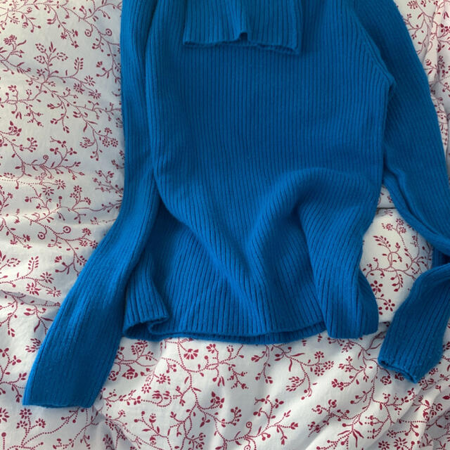 blue turtleneck レディースのトップス(ニット/セーター)の商品写真