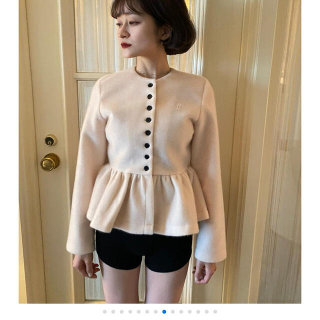 bibiy  PEPURAMU CARDIGAN  babypink