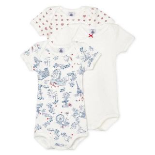 プチバトー(PETIT BATEAU)の新品未使用！PETIT BATEAU プチバトー 3枚組 74cm ロンパース(ロンパース)