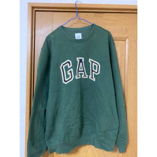 ギャップ(GAP)の美品　GAP ギャップ　緑 グリーン  スウェット　トレーナー(スウェット)