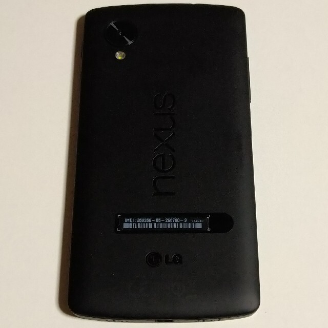 LG Electronics(エルジーエレクトロニクス)のNexus5/32GB/ブラックYmobile スマホ/家電/カメラのスマートフォン/携帯電話(スマートフォン本体)の商品写真