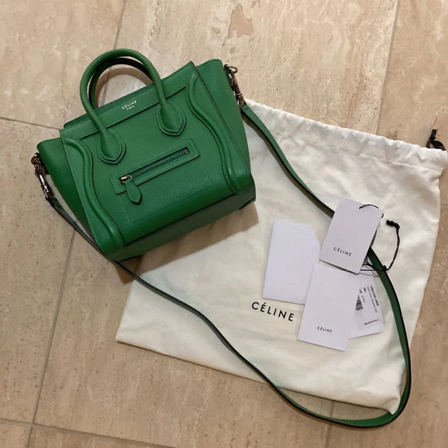 celine(セリーヌ)の！専用！激レア色/セリーヌ/ラゲージ/ナノ/グリーン系 レディースのバッグ(ハンドバッグ)の商品写真