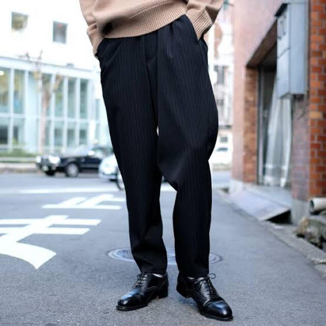 Graphpaper Selvage Wool Cook Pants ストライプ