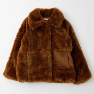 マウジー(moussy)の【moussy】TRIMMED FAUX FUR ジャケット(毛皮/ファーコート)