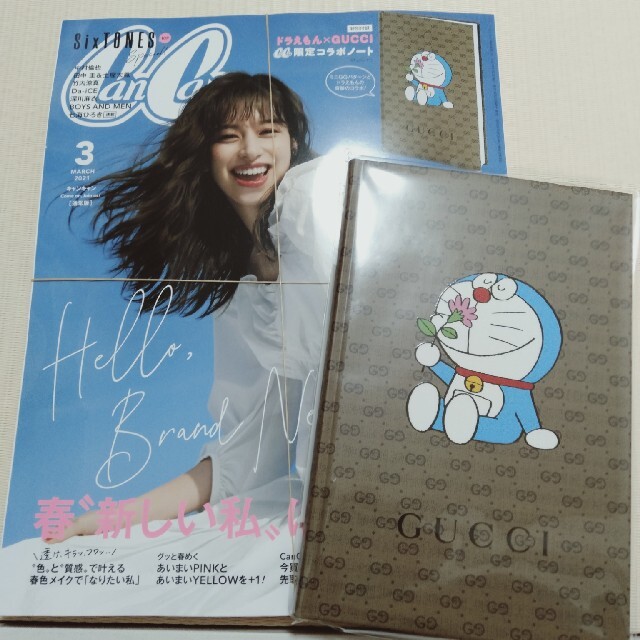CanCam 2021 3月号 雑誌+付録セット GUCCI ×ドラえもん エンタメ/ホビーの雑誌(ファッション)の商品写真