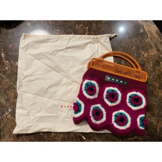 マルニ(Marni)のMARNI MARKET クロシェウール製フレームバッグ (ハンドバッグ)