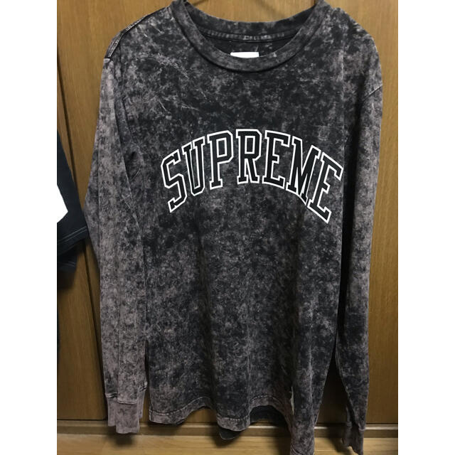 Tシャツ/カットソー(七分/長袖)supreme Acid Wash L/S Tee 17SS Mサイズ