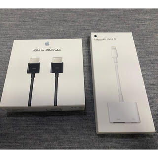 【純正】Apple Lightning AVアダプタ　＋　HDMIコード