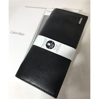 カルバンクライン(Calvin Klein)の直営店購入　新品カルバンクライン　高級カーフ革18700円　長財布(長財布)