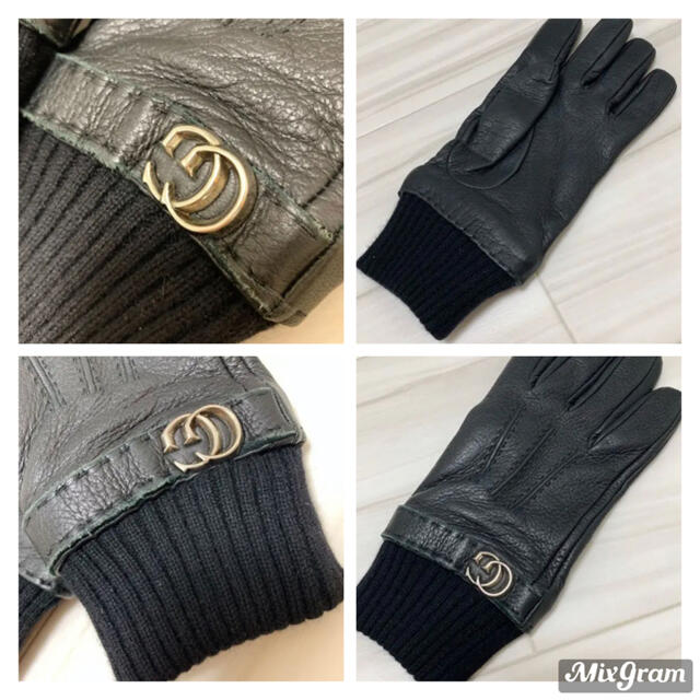 美品 グッチ GUCCI 銀座店購入 レザー 手袋 木村拓哉さん着用モデル