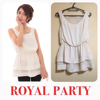 ロイヤルパーティー(ROYAL PARTY)のバックシースルーティアードブラウス(シャツ/ブラウス(半袖/袖なし))