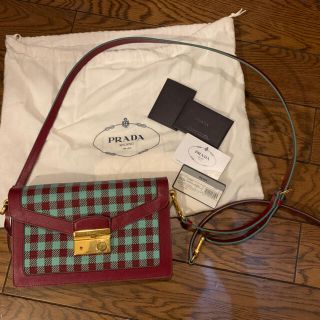 プラダ(PRADA)の【lemon様専用】PRADA ジャガード　チェックショルダーバッグ(ショルダーバッグ)