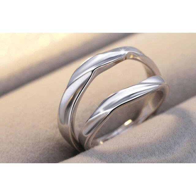 【ペアリング】シンプル ツイスト ウェーブ 指輪 プレゼント レディースのアクセサリー(リング(指輪))の商品写真