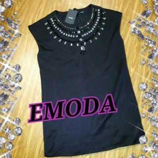 エモダ(EMODA)のEMODA☆新品☆おしゃれビジューワンピ(ミニワンピース)