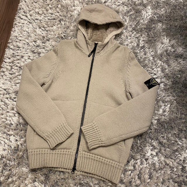 STONE ISLAND(ストーンアイランド)の【超美品】stone island アーカイブ 肉厚ニットパーカー メンズのトップス(ニット/セーター)の商品写真