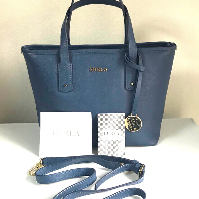 フルラ【Furla】フルラ　2Wayバッグ　ショルダー　トート　ブルー　レザーバッグ