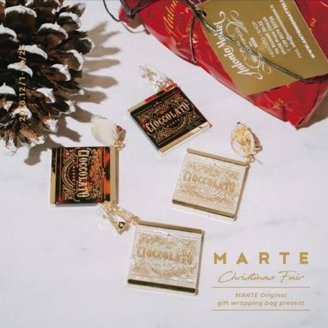 MARTE チョコレート イヤリング