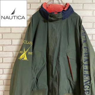 ノーティカ(NAUTICA)の90s 古着 ノーティカ ブルゾン 袖 刺繍 ビッグシルエット アースカラー(ブルゾン)