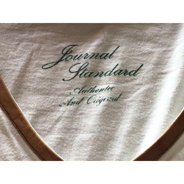 JOURNAL STANDARD(ジャーナルスタンダード)のJOURNAL STANDARD ジャーナルスタンダード レザーVネック 七分袖 メンズのトップス(Tシャツ/カットソー(七分/長袖))の商品写真