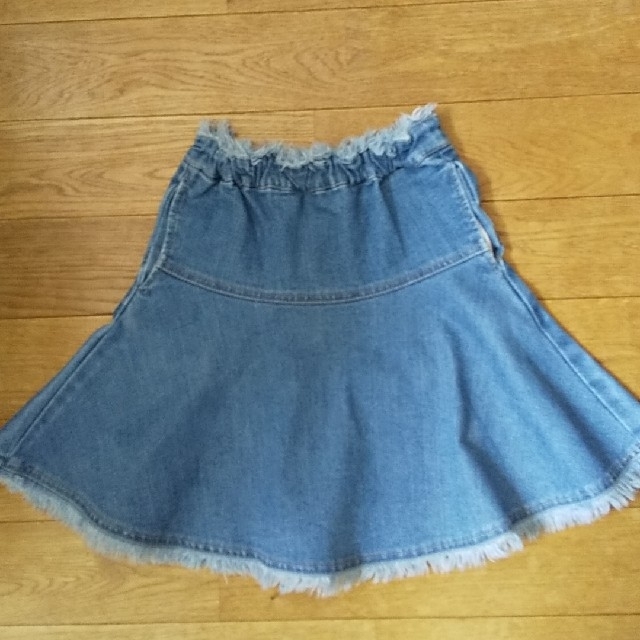 petit main(プティマイン)のプティマイン デニムスカート キッズ/ベビー/マタニティのキッズ服女の子用(90cm~)(スカート)の商品写真