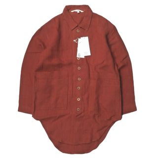 Lanefortyfive レーンフォーティーファイブ M510 - Summer Coat リネンステンカラーコート 40 Rust Orange LANE FORTYFIVE サマーコート アウター【新古品】【中古】【Lanefortyfive】(ステンカラーコート)