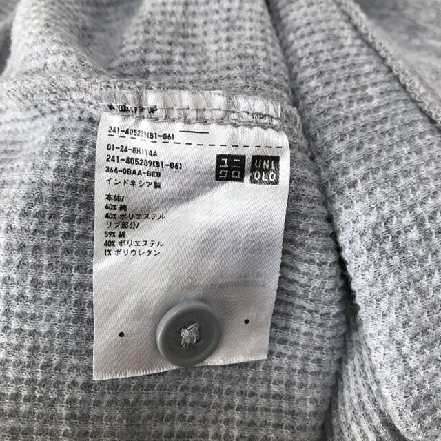 UNIQLO(ユニクロ)のUNIQLO カーディガン　sizeXL グレー　ワッフル レディースのトップス(カーディガン)の商品写真