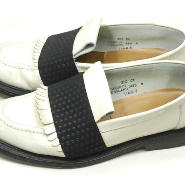 ART COMES FIRST アートカムズファースト WHITE PATENT FRINGE LOAFER