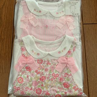 マザウェイズ(motherways)のロンパース新生児ベビー女の子新品70(ロンパース)