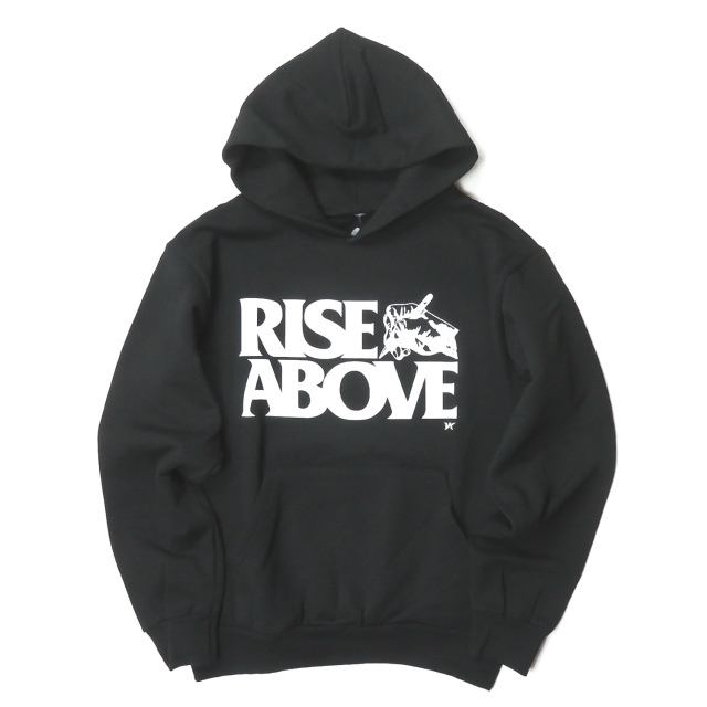 VERDY x BEAMS ヴェルディ ビームス 19AW 別注 原宿店限定 RISE ABOVE HOODIE ロゴスウェットフーディー M ブラック プルオーバー パーカー トップス【VERDY × BEAMS】