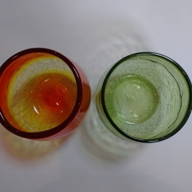 新品 琉球ガラス グラス 2個セット インテリア/住まい/日用品のキッチン/食器(グラス/カップ)の商品写真